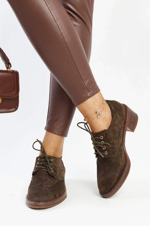 Grønne ruskindshælede halvstøvler Tigard