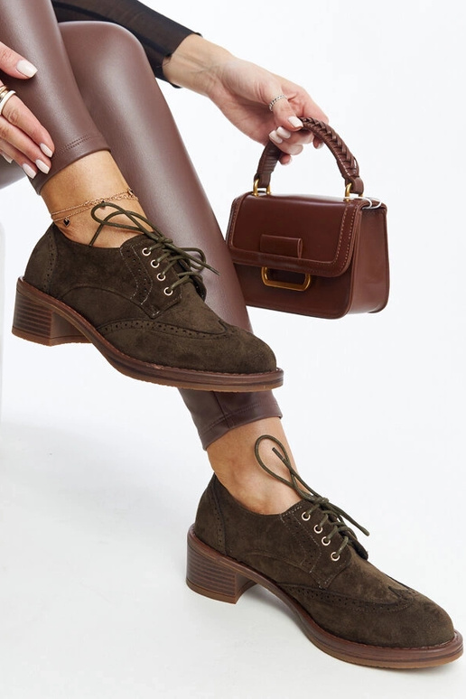 Grønne ruskindshælede halvstøvler Tigard