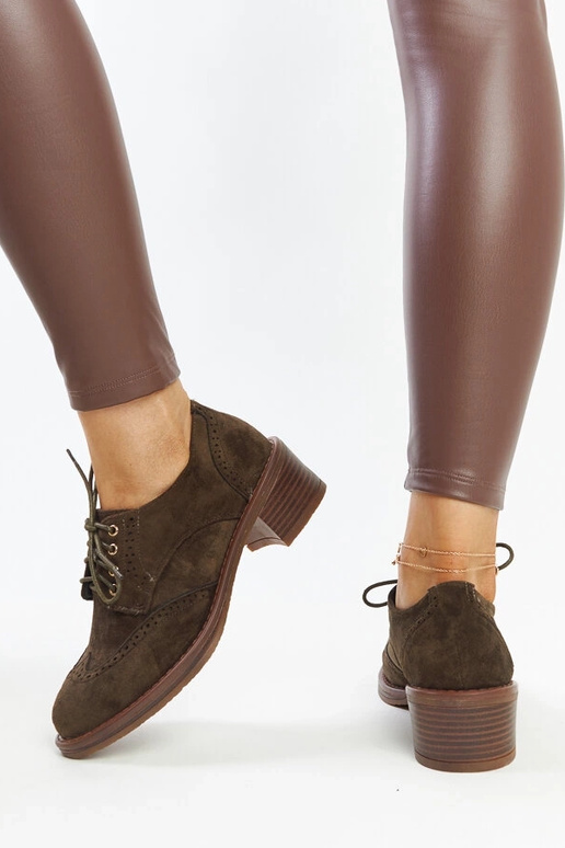 Grønne ruskindshælede halvstøvler Tigard