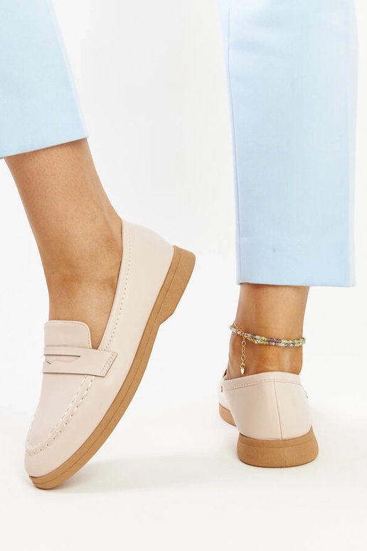 Lysbeige klassiske Nawrah loafers Lysbeige klassiske Nawrah loafers