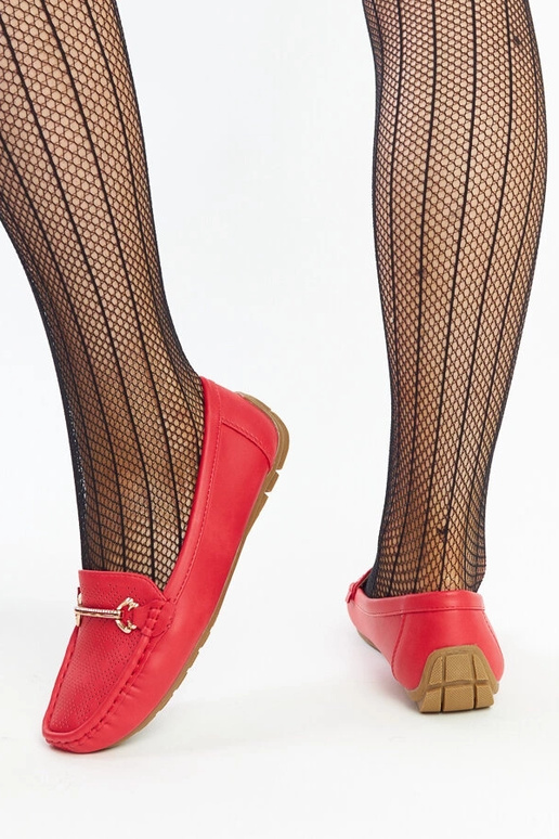 Røde loafers med dekorativt spænde Adila