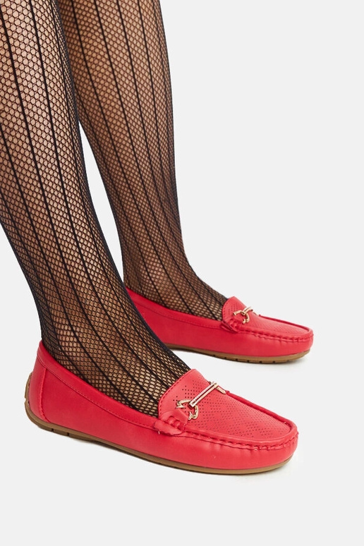 Røde loafers med dekorativt spænde Adila