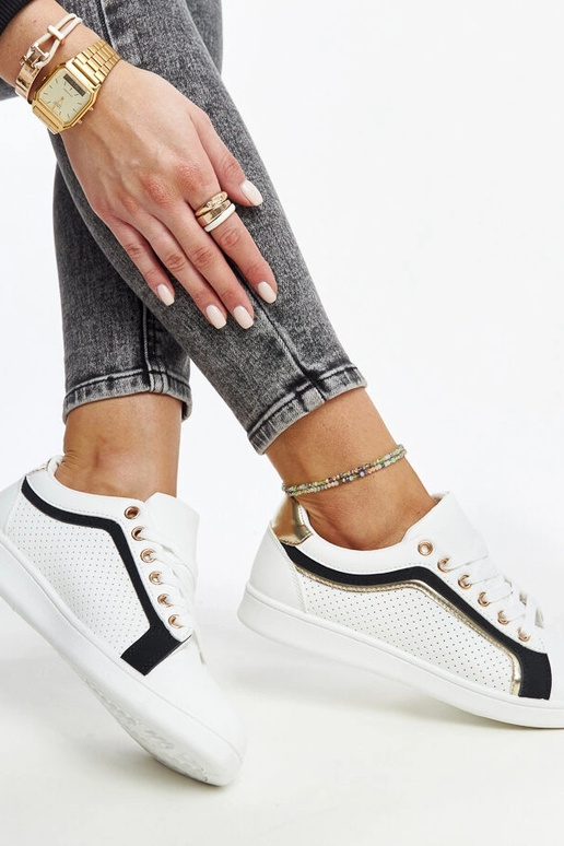 Sort og hvid Amal platform sneakers