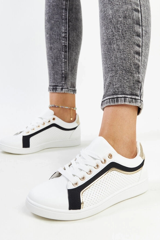 Sort og hvid Amal platform sneakers