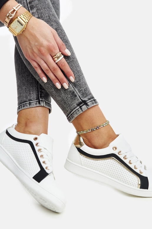 Sort og hvid Amal platform sneakers
