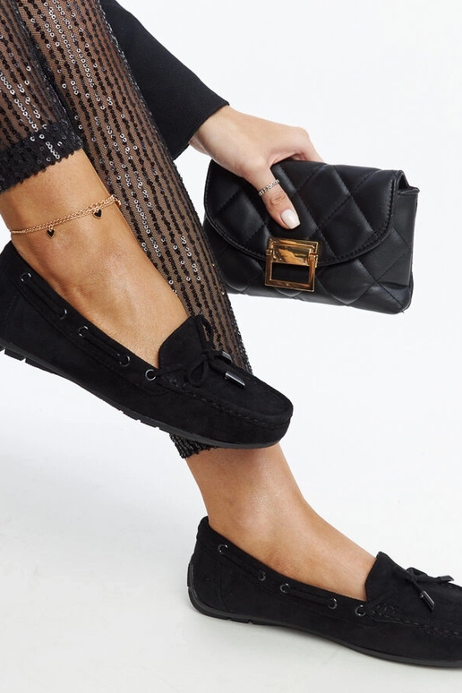 Sorte loafers med sløjfe Hayam Sorte loafers med sløjfe Hayam