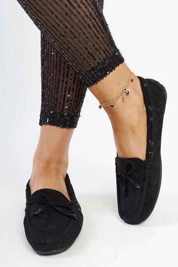 Sorte loafers med sløjfe Hayam 2