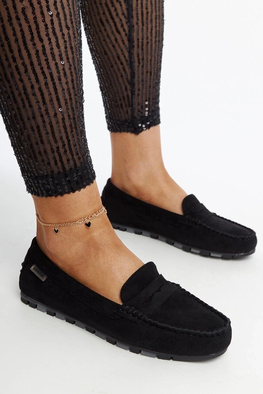 Zwarte suède mocassins Nafisah Zwarte suède mocassins Nafisah