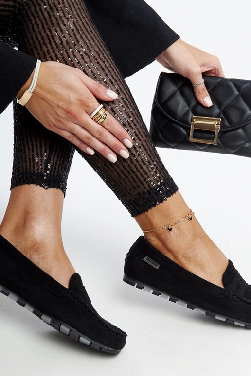 Zwarte suède mocassins Nafisah Zwarte suède mocassins Nafisah