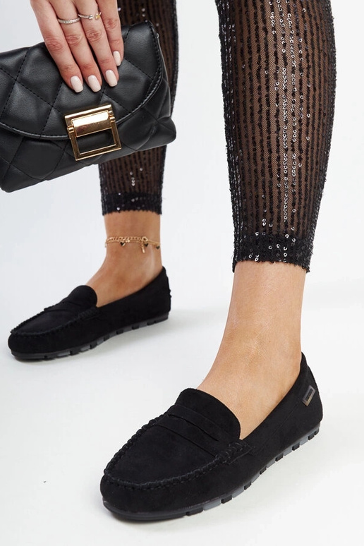 Zwarte suède mocassins Nafisah Zwarte suède mocassins Nafisah