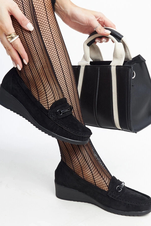 Sorte wedge loafers fra Amel