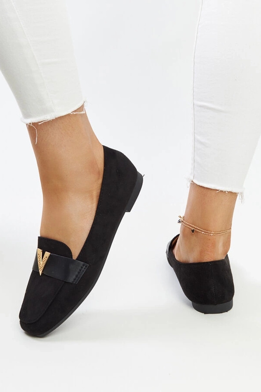 Sorte loafers med Namal dekoration Sorte loafers med Namal dekoration