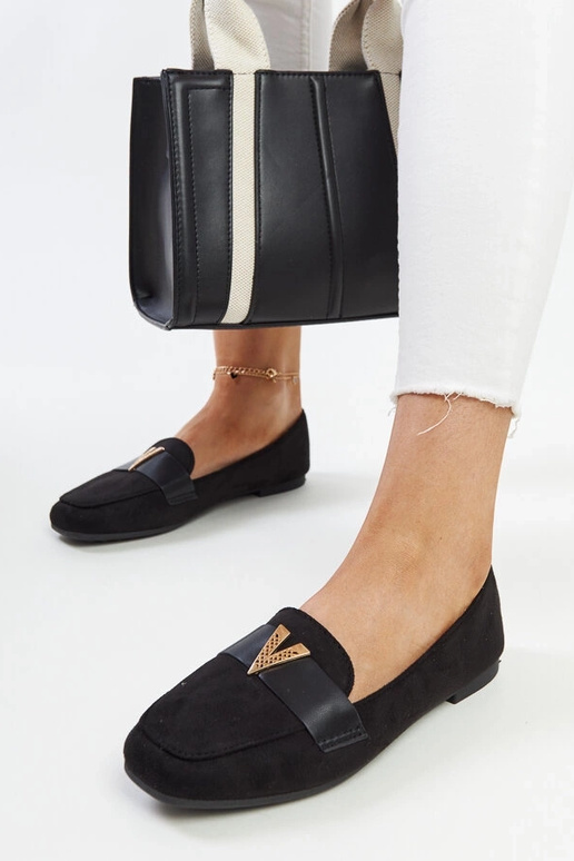 Sorte loafers med Namal dekoration Sorte loafers med Namal dekoration