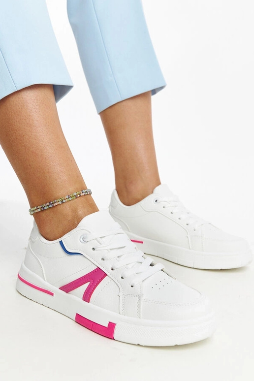 Hvide sneakers med pink Zorica