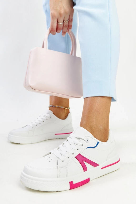 Hvide sneakers med pink Zorica