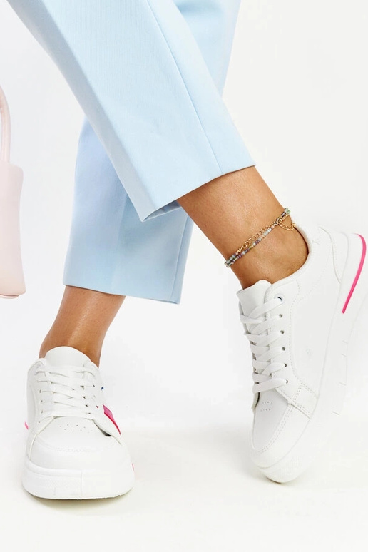 Hvide sneakers med pink Zorica