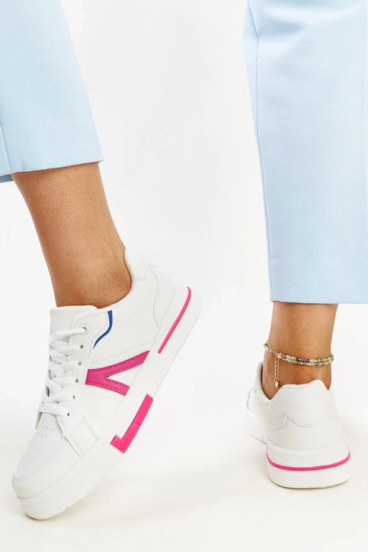 Hvide sneakers med pink Zorica