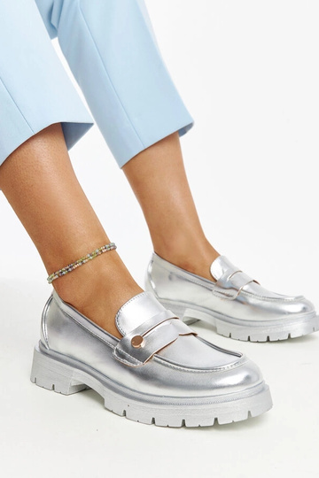 Zilveren schoenen van kunstleer Mladenka