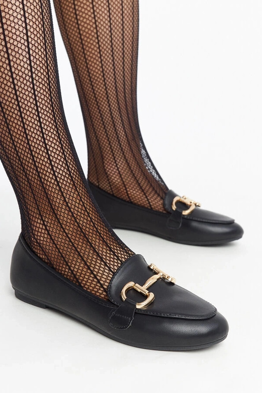 Sorte Tanja Buckle Moccasins Sorte Tanja Buckle Moccasins