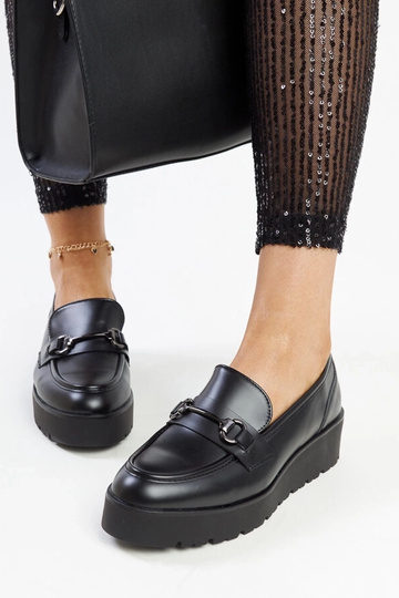 Sort Oili wedge loafers 2