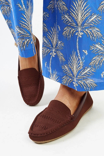 Brune loafers i Fiammetta-stof 2