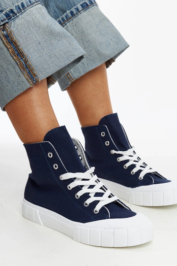 Vinka marineblå høje sneakers