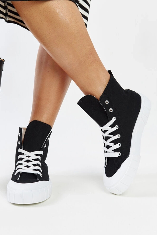 Sorte høje sneakers Vinka