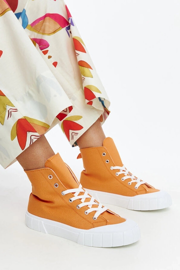Vinka orange high top sneakers 2