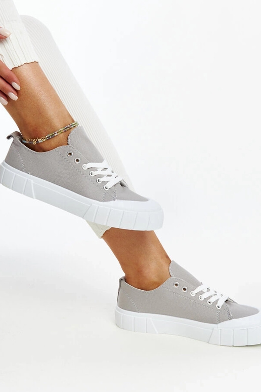 Eduards grå stof sneakers