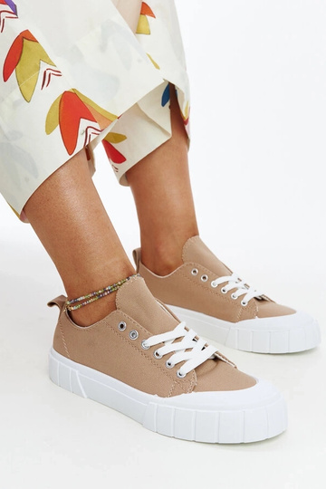 Eduards brune stof sneakers