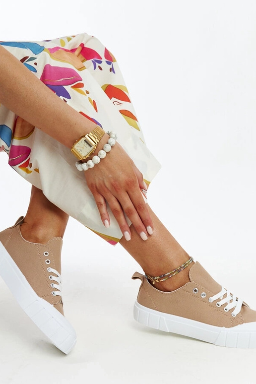 Eduards brune stof sneakers Eduards brune stof sneakers