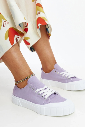Eduards sneakers i lilla stof