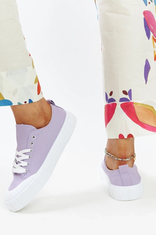 Eduards sneakers i lilla stof