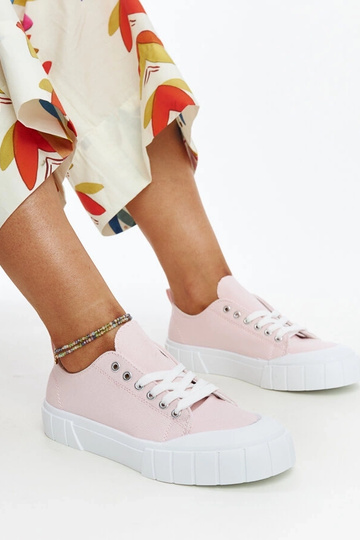 Eduards pink stof sneakers