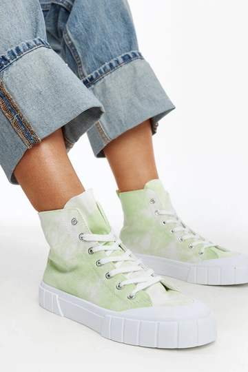 Lysegrønne high top canvas sneakers fra Raissa