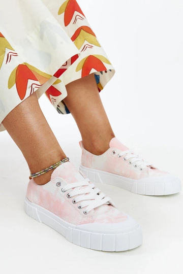 Jerina sneakers i pink stof
