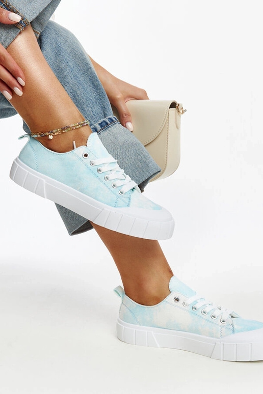 Jerina blå stof sneakers