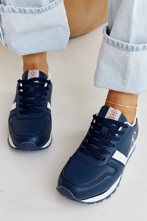 Marineblå damesneakers CROSS JEANS