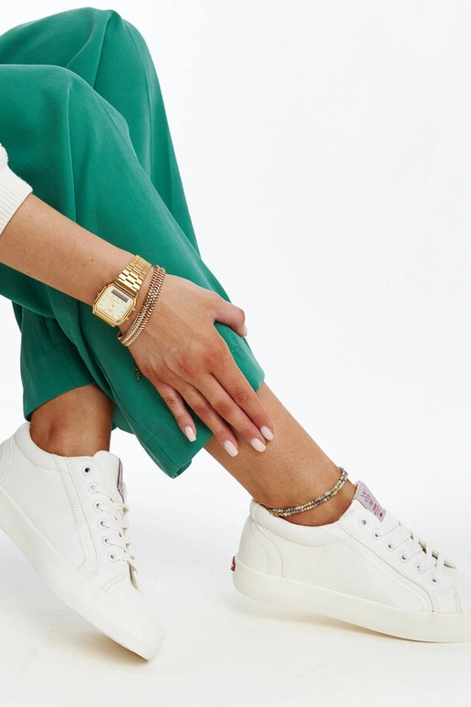 Hvide øko-lædersneakers til kvinder... Hvide øko-lædersneakers til kvinder...