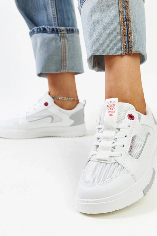 CROSS JEANS hvide damesneakers