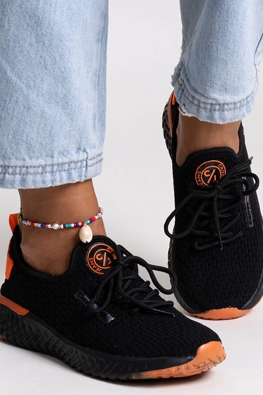 Sorte stof sneakers til kvinder CROSS...