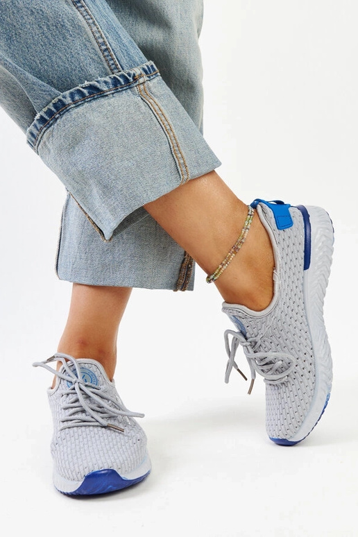 Grå stof sneakers til kvinder CROSS...