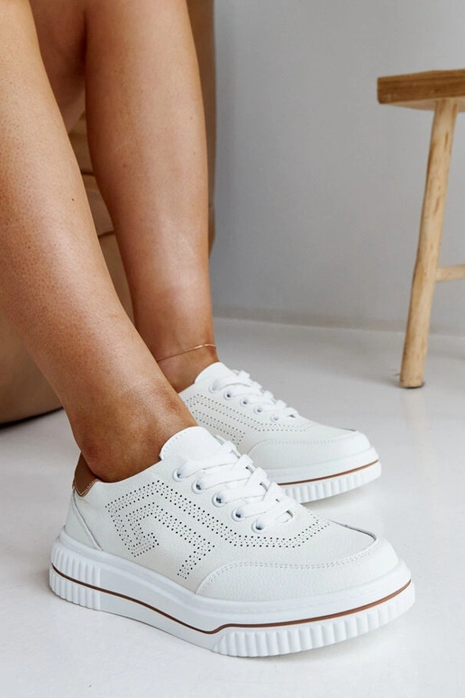 Beige læder sneakers Rushd