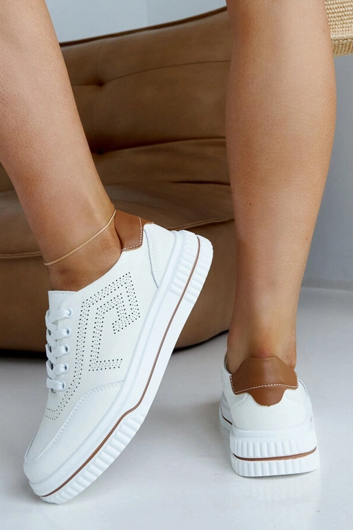 Beige læder sneakers Rushd