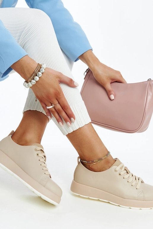 Beige Samaha læder sneakers Beige Samaha læder sneakers