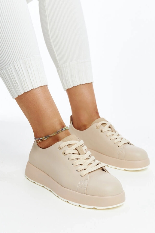 Beige Samaha læder sneakers Beige Samaha læder sneakers