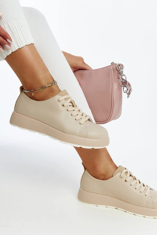 Beige Samaha læder sneakers Beige Samaha læder sneakers