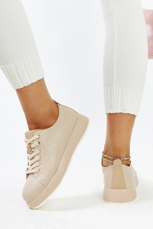 Beige Samaha læder sneakers Beige Samaha læder sneakers