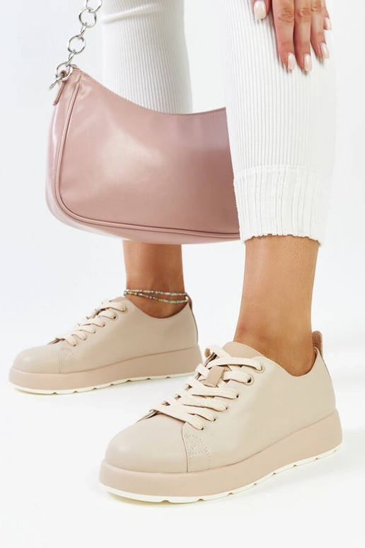 Beige Samaha læder sneakers Beige Samaha læder sneakers