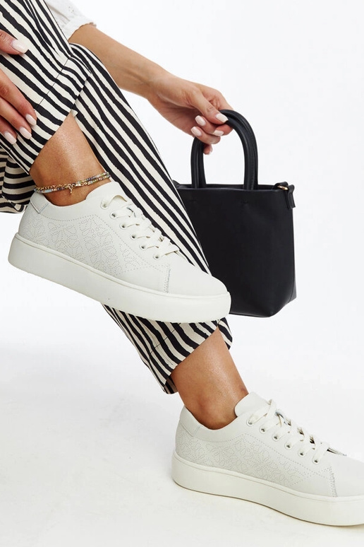 Beige leren sneakers Sireen Beige leren sneakers Sireen